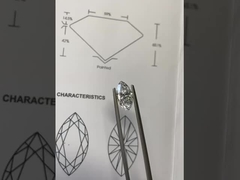 Diamante Marqués cultivado en laboratorio VVS-VS D-F Color Certificado IGI