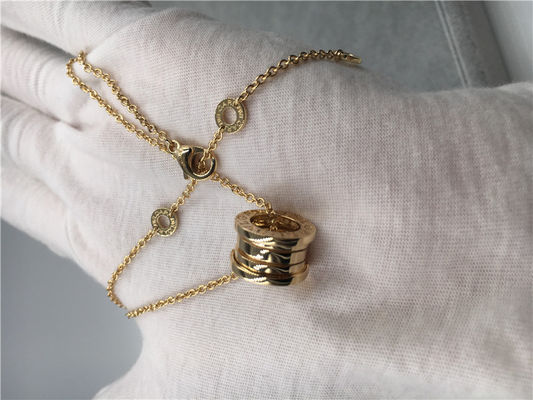 Fashion Classic Ladies 18k Gold Chain Necklace With Pendant 100% Handmade