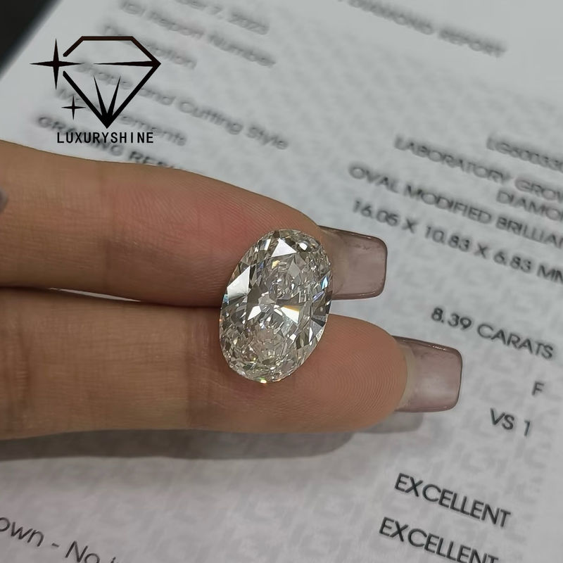 Calidad LuxuryShine Excelente Corte de Laboratorio Diamante de cultivo D-F Color Blanco Oval 0.1-10CT VS1 con Certificado IGI 3EX Piedras cortadas fábrica