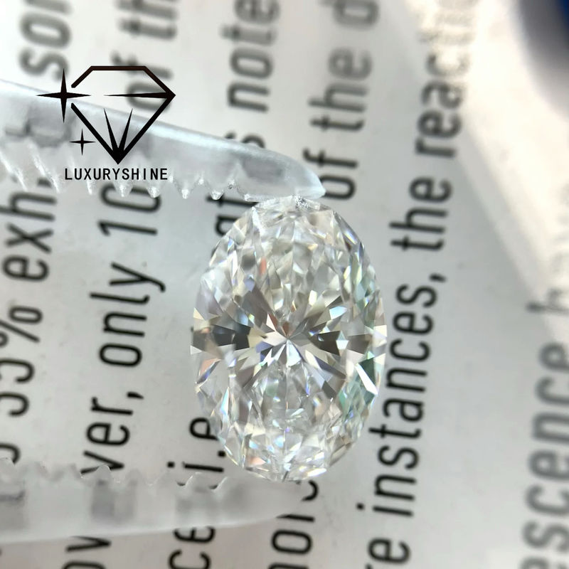 Calidad LuxuryShine 0.1-10CT VS2 Diamante cultivado en laboratorio D-F Color Blanco Oval Excelente Corte Con Certificado IGI 3EX fábrica