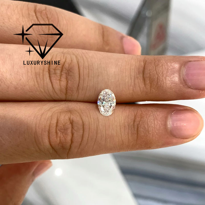 Calidad LuxuryShine 0.1-10CT VS2 Diamante cultivado en laboratorio D-F Color Blanco Oval Excelente Corte Con Certificado IGI 3EX fábrica