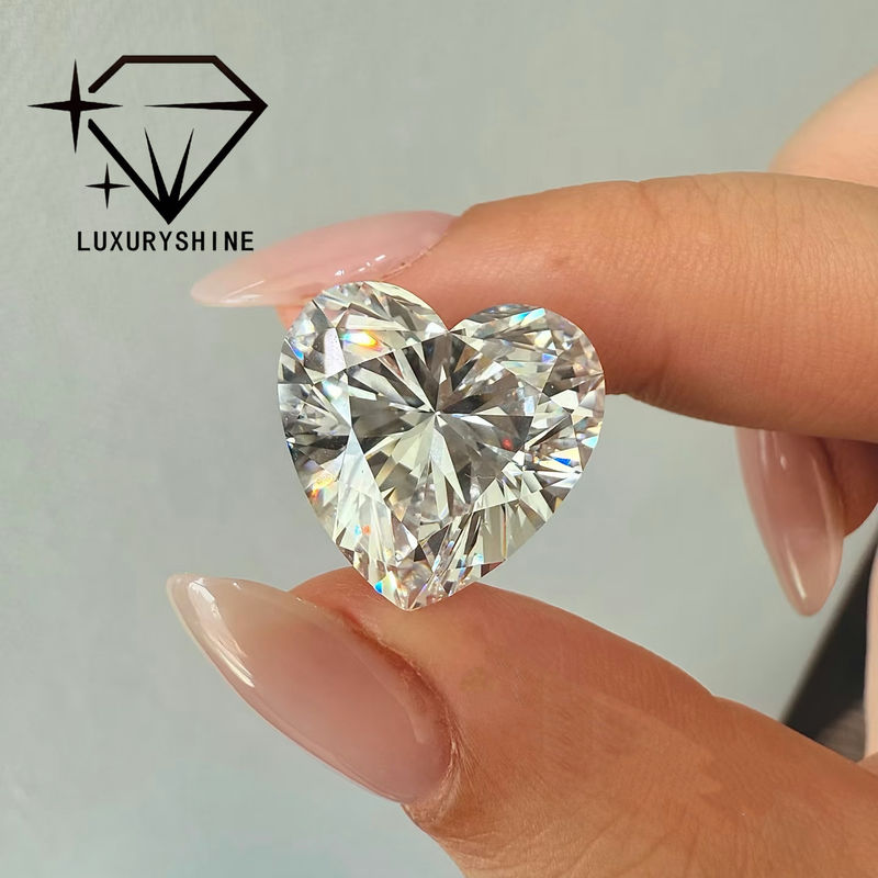 Calidad LuxuryShine VVS2 Corazón blanco Excelente corte de laboratorio Diamante cultivado 1CT 2CT 3CT 4CT 5CT Soporte de personalización especial fábrica