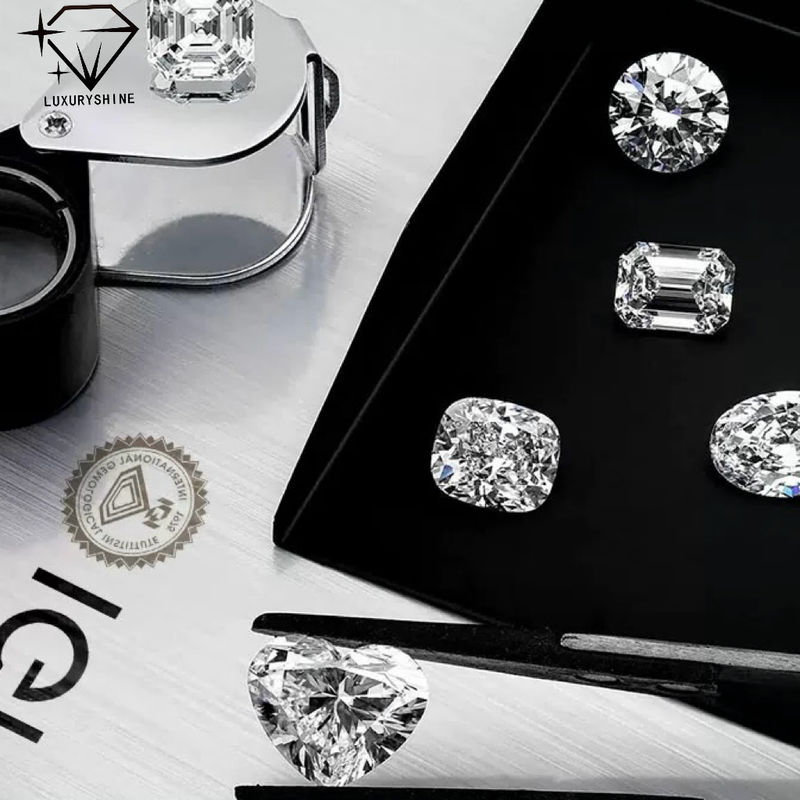 Calidad LuxuryShine VS2 Heart Excellent Cut Lab Grown Diamond Real Diamonds & Wedding Jewelry & Customized Jewelry Support Special Customization fábrica