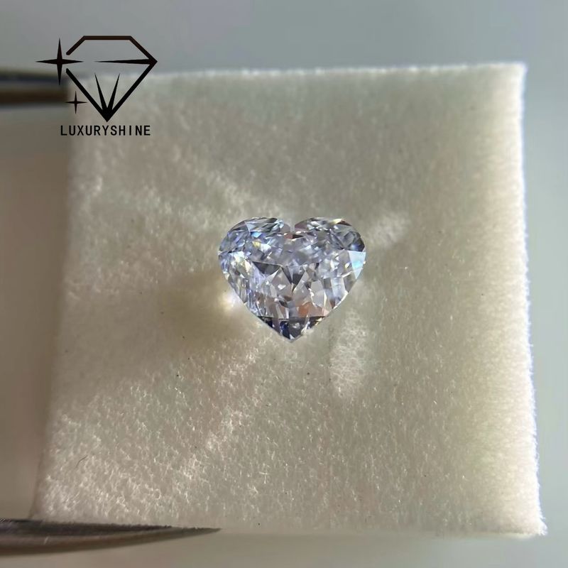 Calidad LuxuryShine VVS1-VS2 Diamante de Laboratorio con Corte Corazón Excelente Diamantes Reales y Joyería de Boda y Soporte de Joyería Personalizada Personalización Especial fábrica
