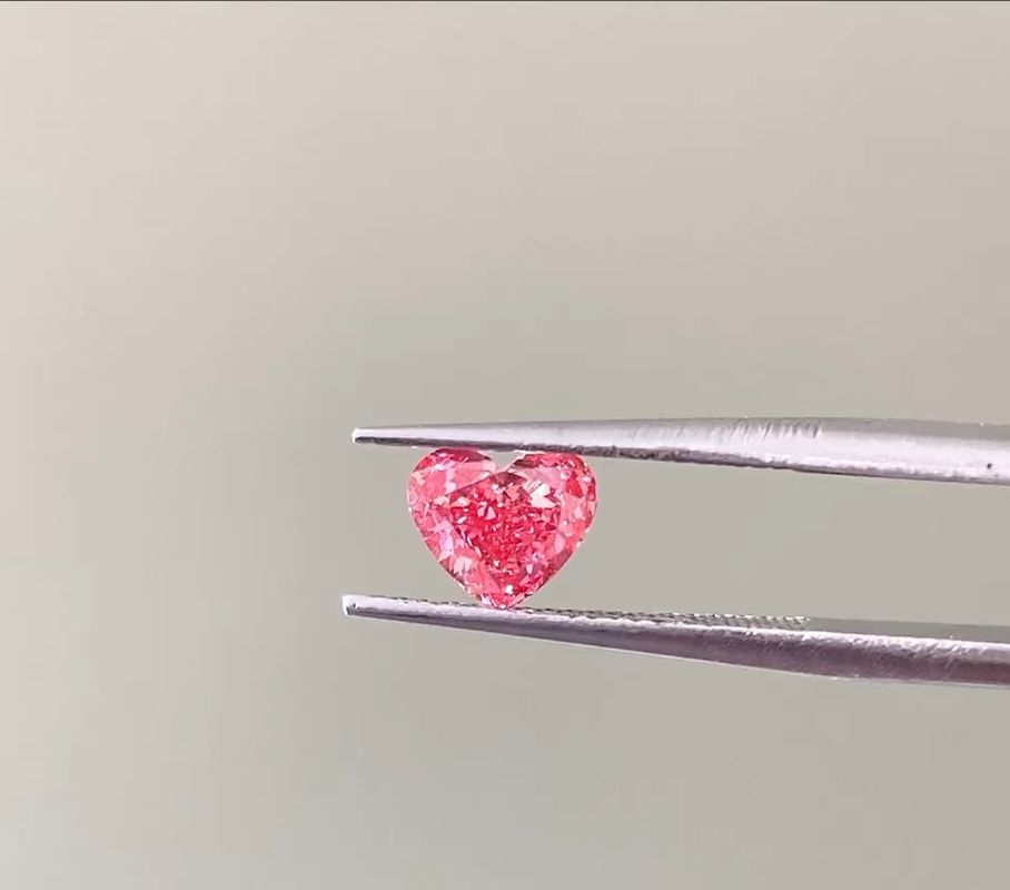 Calidad LuxuryShine Fancy Pink / Fancy Intense Pink / Fancy Vivid Pink Heart Cut Lab Grown Diamond VVS-VS1 Diamantes reales y joyas de boda y joyas personalizadas fábrica