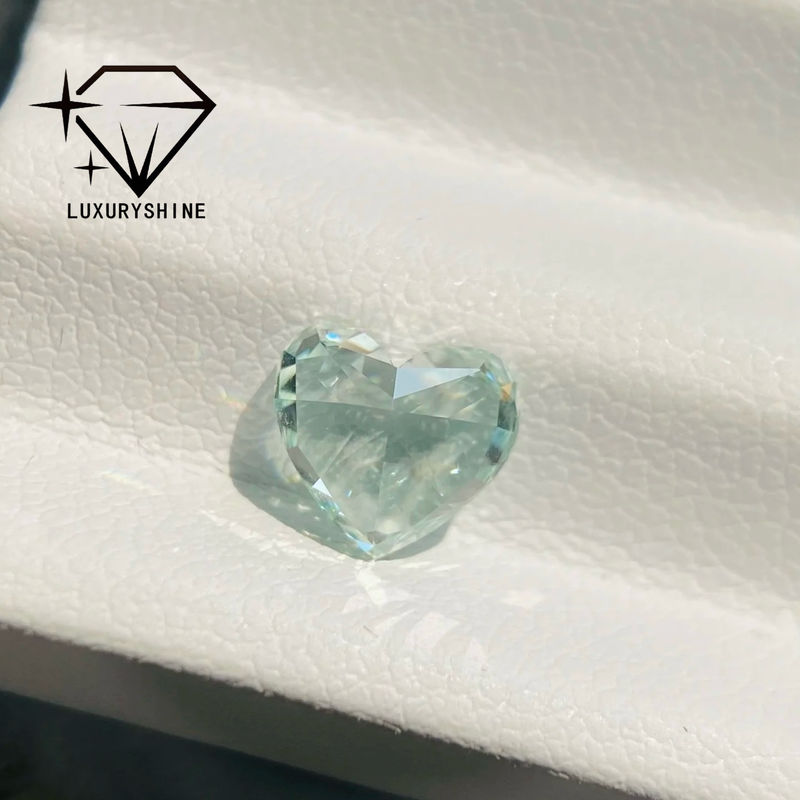 Calidad LuxuryShine Corazón Rosa / Amarillo / Verde Corte Corazón Diamante Creado en Laboratorio VVS-VS Diamantes Reales y Joyería de Boda y Joyería Personalizada fábrica