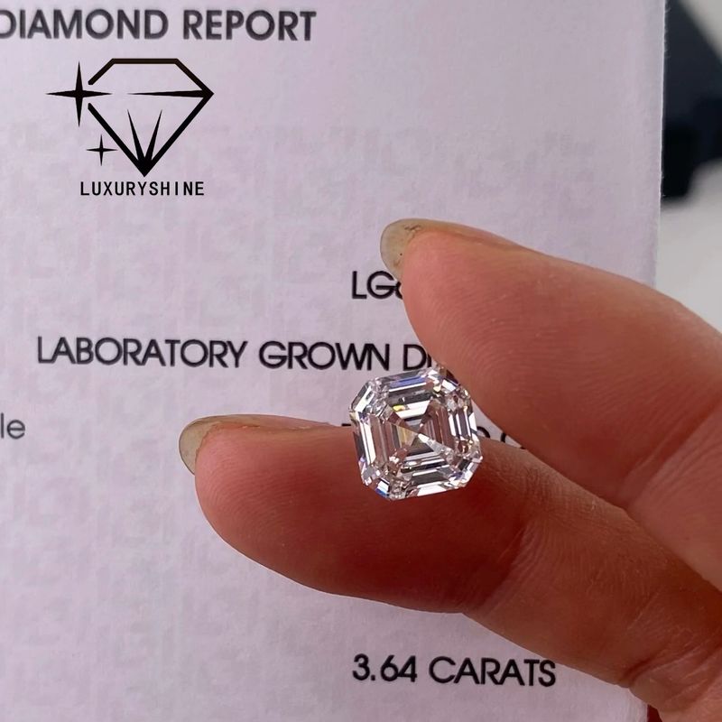Calidad LuxuryShine VVS-VS 0.1-10CT Asscher Shape Lab Diamante maduro D-F Color diamante blanco con certificado IGI 3EX Piedras cortadas fábrica