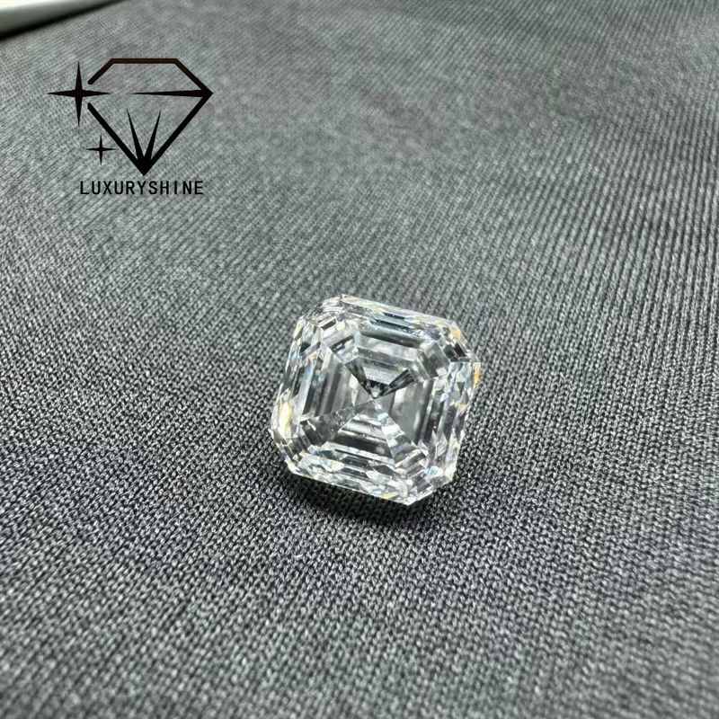 Calidad LuxuryShine VVS-VS 0.1-10CT Asscher Shape Lab Diamante maduro D-F Color diamante blanco con certificado IGI 3EX Piedras cortadas fábrica