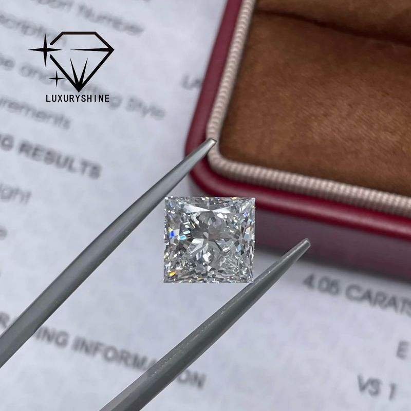 Calidad Diamantes de boda al por mayor con corte princesa de laboratorio LuxuryShine, diamantes cultivados, color D-F, VVS-VS, con certificado IGI, corte excelente fábrica