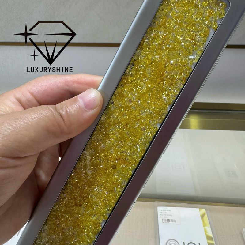 Calidad Diamante cultivado en laboratorio LuxuryShine VVS-VS Fancy Yellow/Light Yellow/Fancy Intense/Vivid Yellow de corte ovalado de 1CT, 2CT, 3CT, 4CT y 5CT, excelente corte, con certificado y joyería personalizada fábrica