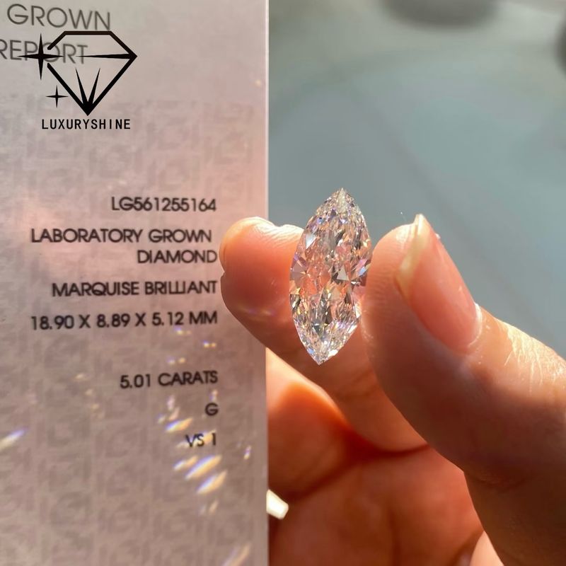 Calidad Diamante Marqués cultivado en laboratorio VVS-VS D-F Color Certificado IGI fábrica