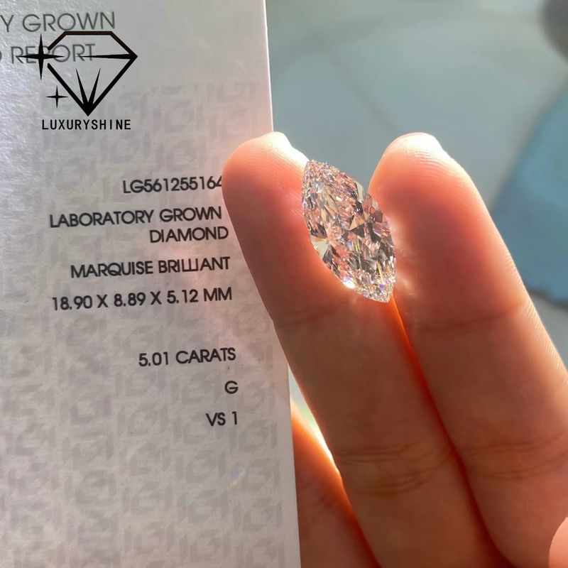 Calidad Diamante Marqués cultivado en laboratorio VVS-VS D-F Color Certificado IGI fábrica