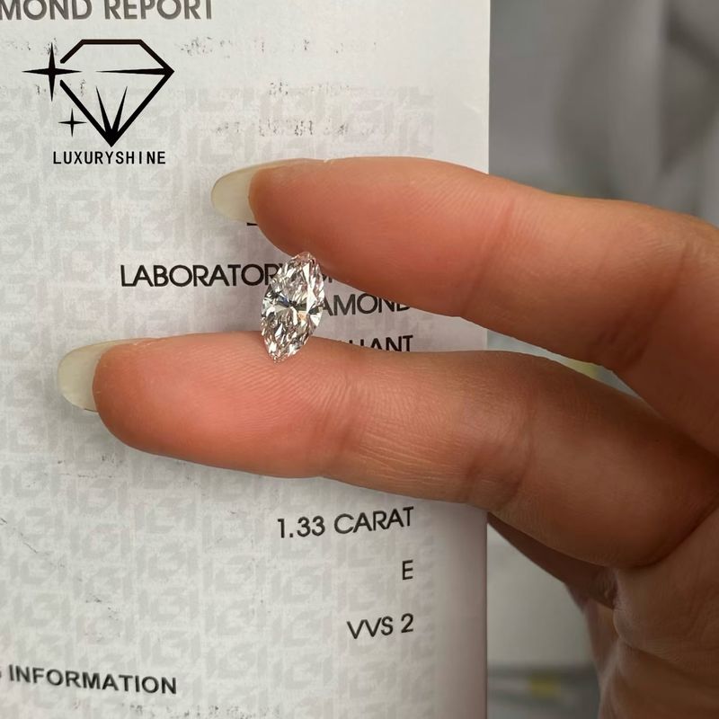 Calidad Diamante Marqués cultivado en laboratorio VVS-VS D-F Color Certificado IGI fábrica
