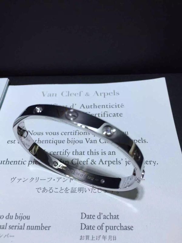 Calidad Oro del oro amarillo Diamonds18k de los diamantes de la pulsera 4 del amor de la joyería de la marca fábrica