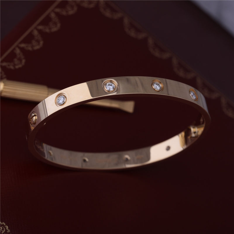 Calidad Los diamantes clásicos del brazalete 10 del amor de Nueva York aman el modelo grueso de la pulsera en joyería del lujo del oro amarillo 18K fábrica