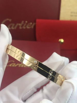 Calidad Diamantes del pequeño modelo 6 de la pulsera del oro del AMOR 18K para las mujeres/los hombres fábrica