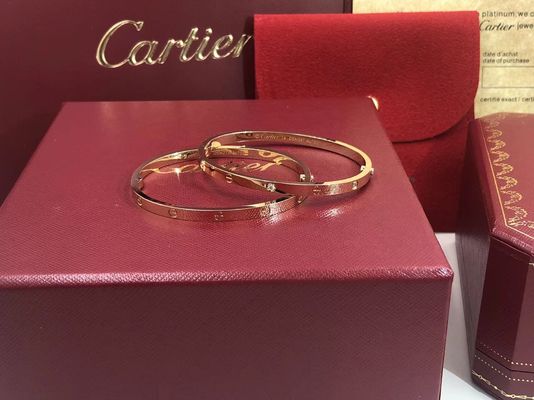 Calidad Diamantes del pequeño modelo 6 de la pulsera del oro del AMOR 18K para las mujeres/los hombres fábrica