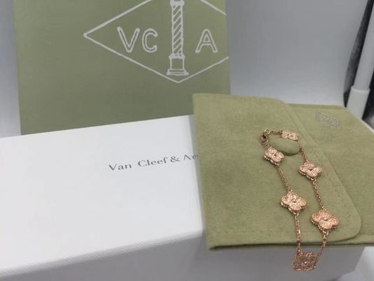 Calidad Van Cleef y Arpels Alhambra Bracelet dulce 6 adornos Rose Gold fábrica