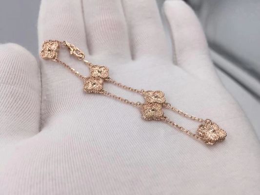 Calidad Van Cleef y Arpels Alhambra Bracelet dulce 6 adornos Rose Gold fábrica