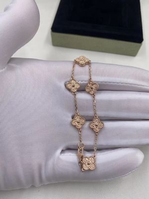 Calidad Van Cleef y Arpels Alhambra Bracelet dulce 6 adornos Rose Gold fábrica