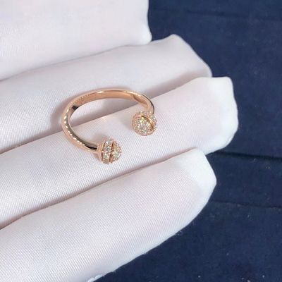 Calidad Posesión Ring In abierto 18K Rose Gold Set With de Piaget 58 diamantes cortados brillantes fábrica