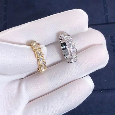 Calidad La fábrica hace el oro y los diamantes reales Rose Gold del anillo 18k de la víbora de BVLGARI Serpenti fábrica
