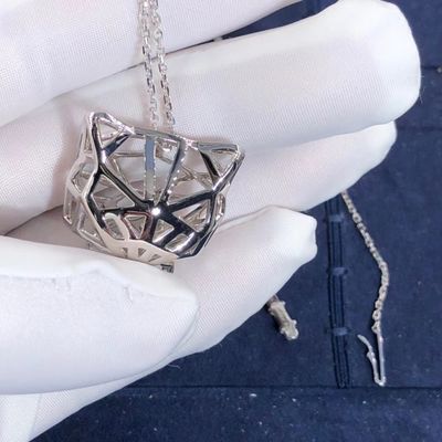 Calidad Oro del OEM Cartier Panther Necklace Real 18k y CONTRA los paquetes originales de los diamantes fábrica