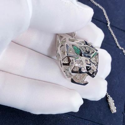 Calidad Oro del OEM Cartier Panther Necklace Real 18k y CONTRA los paquetes originales de los diamantes fábrica