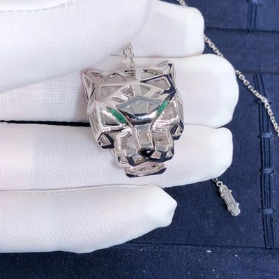 Calidad Oro del OEM Cartier Panther Necklace Real 18k y CONTRA los paquetes originales de los diamantes fábrica