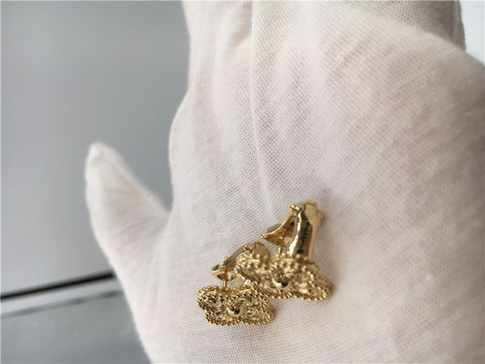 Calidad Pendientes de Van Cleef Vintage Alhambra, pendientes de Van Cleef Mini Alhambra del oro amarillo 18K fábrica