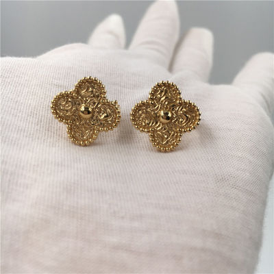 Calidad Pendientes de Van Cleef Vintage Alhambra, pendientes de Van Cleef Mini Alhambra del oro amarillo 18K fábrica