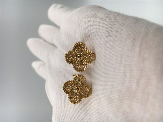 Calidad Pendientes de Van Cleef Vintage Alhambra, pendientes de Van Cleef Mini Alhambra del oro amarillo 18K fábrica
