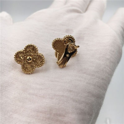 Calidad Pendientes de Van Cleef Vintage Alhambra, pendientes de Van Cleef Mini Alhambra del oro amarillo 18K fábrica