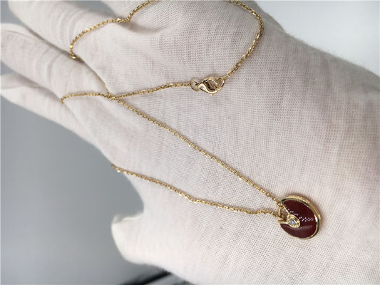 Calidad Collar 18K Rose Gold Carnelian de Amulette De de la joyería de High End Custom del modelo de XS fábrica