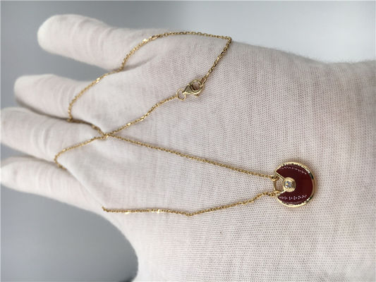 Calidad Collar 18K Rose Gold Carnelian de Amulette De de la joyería de High End Custom del modelo de XS fábrica