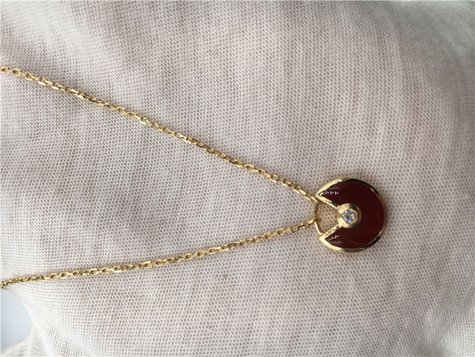 Calidad Collar 18K Rose Gold Carnelian de Amulette De de la joyería de High End Custom del modelo de XS fábrica