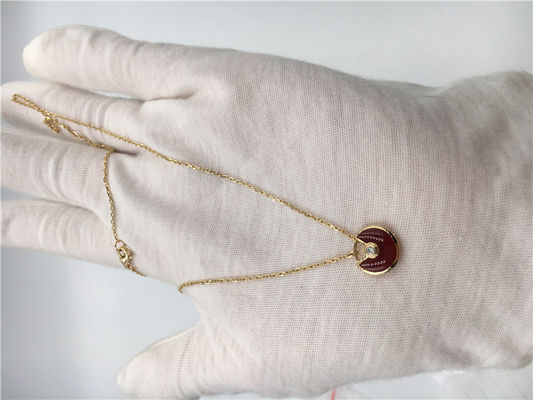 Calidad Collar 18K Rose Gold Carnelian de Amulette De de la joyería de High End Custom del modelo de XS fábrica