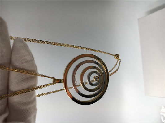 Calidad Colgante del oro de la forma redonda 18k Rose, colgante feliz del alcohol de Chopard de la calidad del SI H fábrica