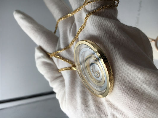 Calidad Colgante del oro de la forma redonda 18k Rose, colgante feliz del alcohol de Chopard de la calidad del SI H fábrica