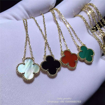 Calidad Vintage Van Cleef y colgante de Arpels Alhambra en perla del ojo de los tigres de la malaquita del oro amarillo fábrica