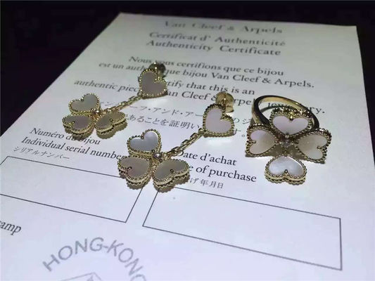 Calidad Pendientes de Van Cleef Sweet Alhambra, pendientes nacarados blancos con el diamante redondo fábrica