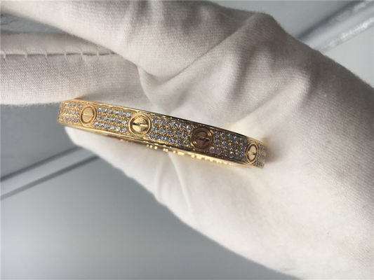 Calidad Pulsera del oro, pulsera Rose Gold With 204 brillante - diamantes cortados fábrica