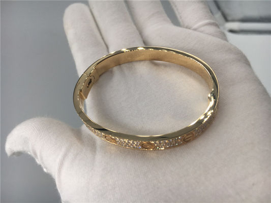 Calidad Pulsera del oro, pulsera Rose Gold With 204 brillante - diamantes cortados fábrica