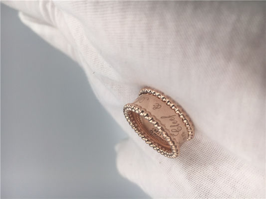 Calidad Forma redonda amarilla del anillo VCARO3Y600 de la firma de PerléE de la joyería de la multa del oro fábrica