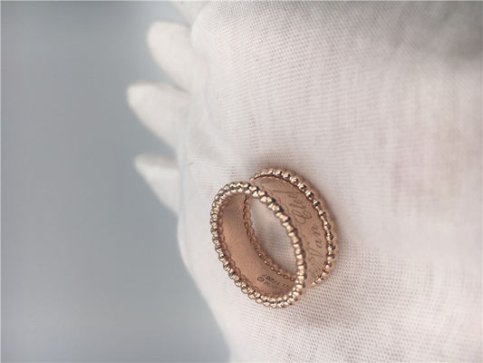 Calidad Forma redonda amarilla del anillo VCARO3Y600 de la firma de PerléE de la joyería de la multa del oro fábrica