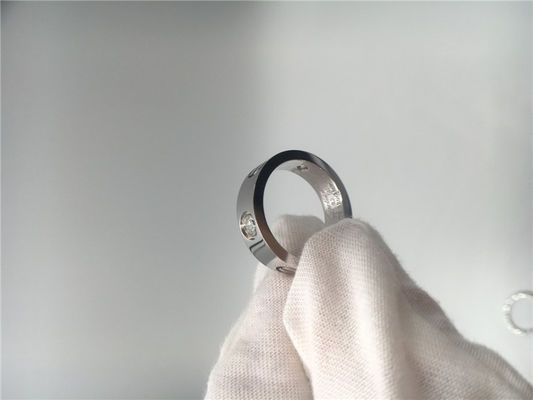 Calidad Ningún anillo del amor de la piedra preciosa, oro blanco Ring With de B4032500 18K 3 diamantes fábrica