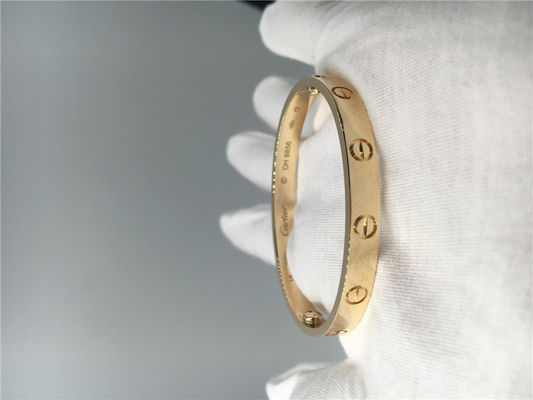 Calidad Oro amarillo de la pulsera del amor, pulsera hecha a mano del brazalete del amor para el regalo fábrica