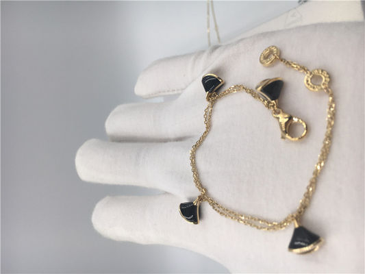 Calidad 18K oro amarillo Luxury negro Diva Bracelet Women With Mother de la perla fábrica