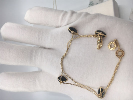 Calidad 18K oro amarillo Luxury negro Diva Bracelet Women With Mother de la perla fábrica