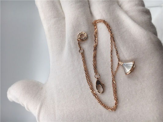 Calidad Pulsera de lujo pendiente blanca 18K Rose Gold With White Mother de la joyería de la joyería de la perla fábrica
